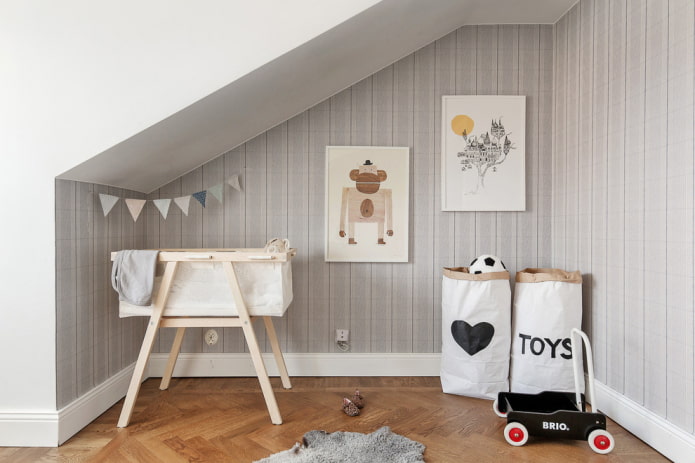 unusual design of a baby cot in interior