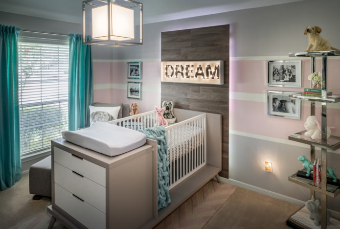 model for newborns with built-in furniture in the interior