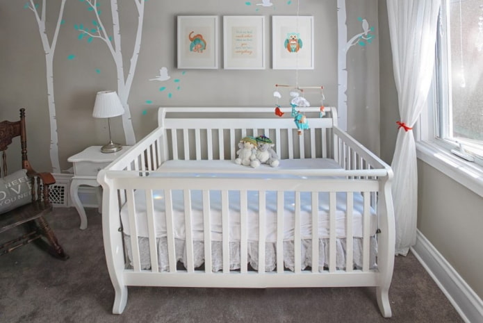 bed for twins in the interior