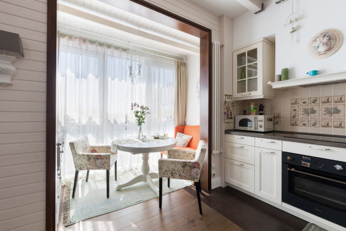 round table in the kitchen interior