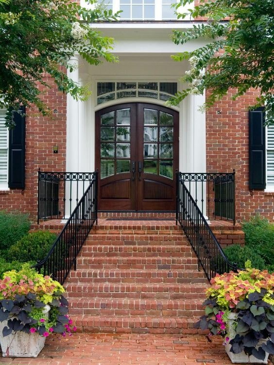 house with a brick porch