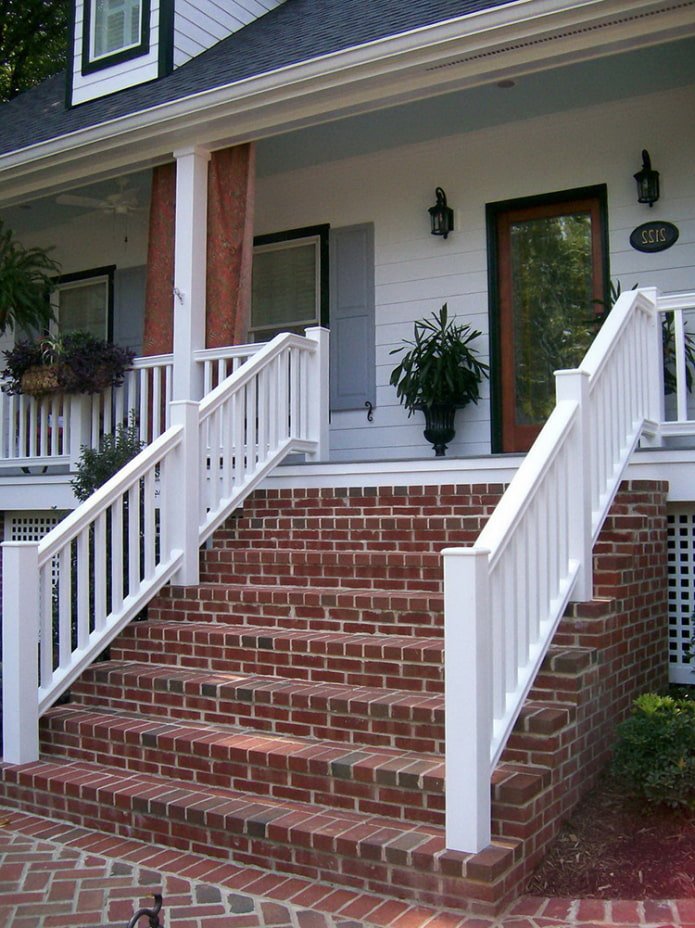 house with a brick porch