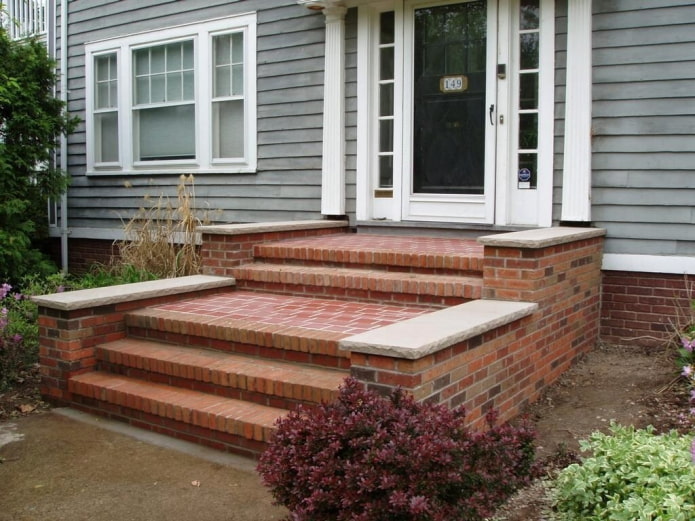 house with a brick porch