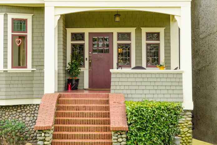 house with a brick porch