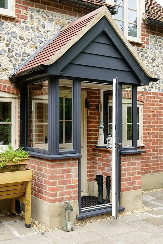 house with a closed porch