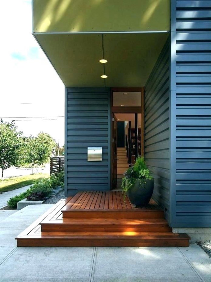 house with a corner porch