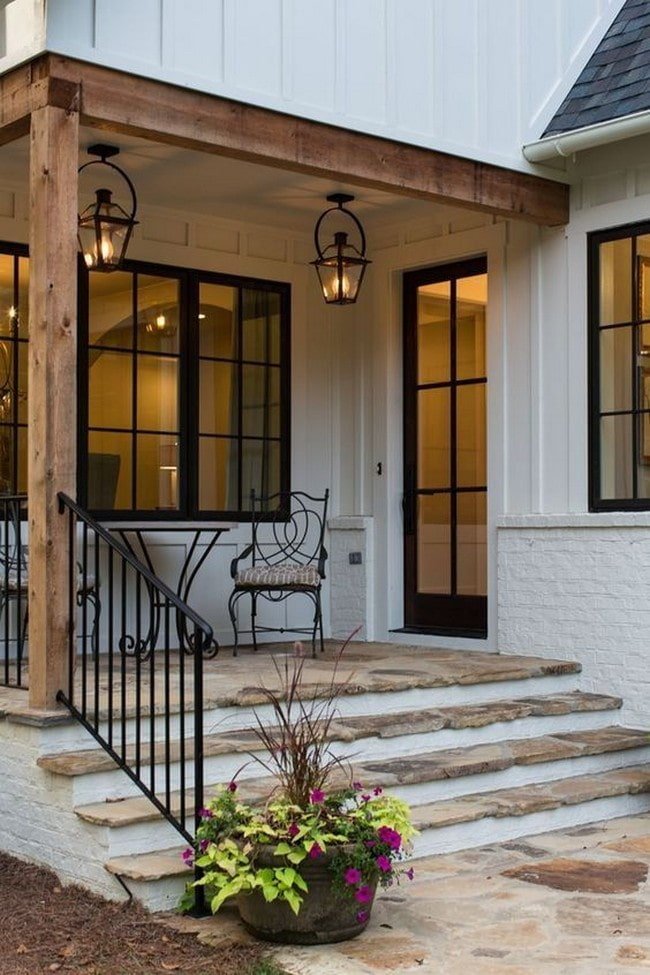 porch extension lighting for a house