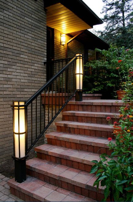 porch extension lighting for a house
