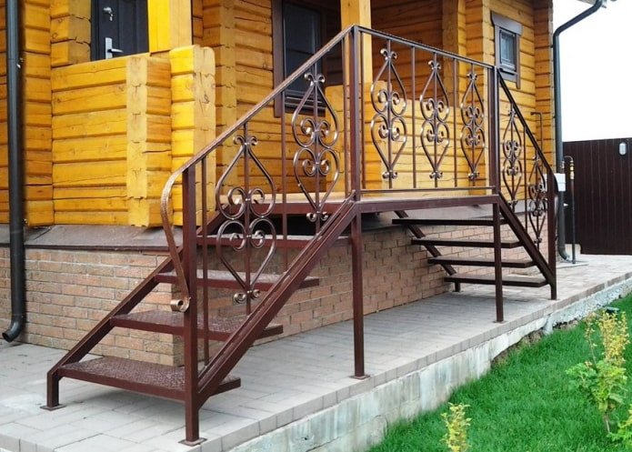 house with a metal porch