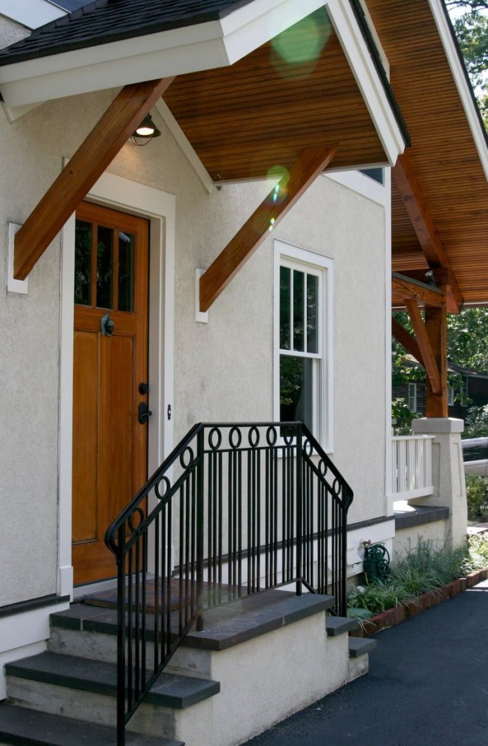 house with a gable porch