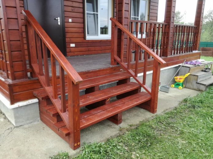porch of a wooden house