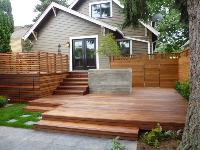 open porch near the house