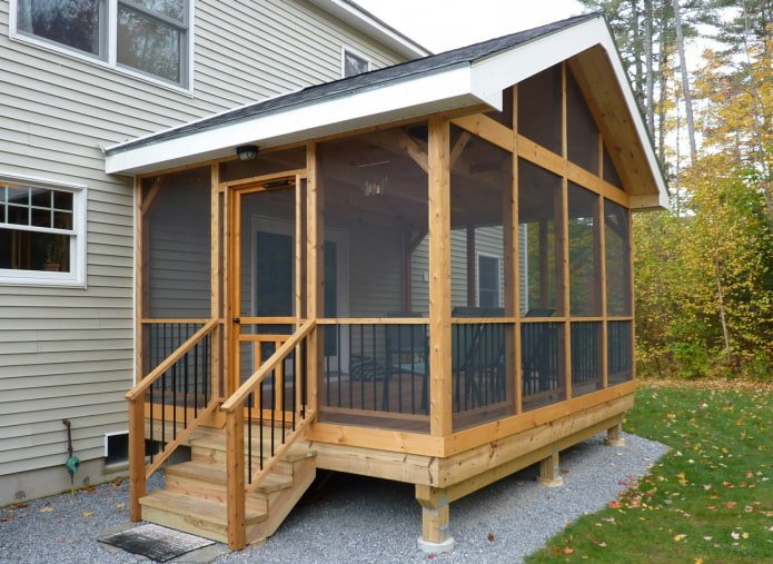 veranda by the house