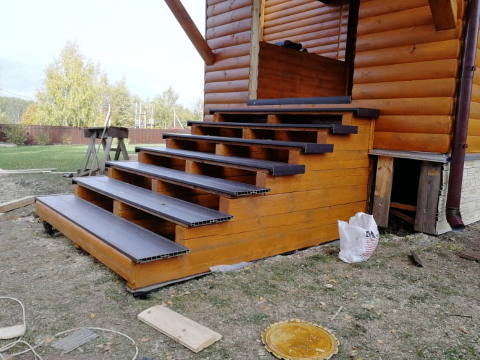 steps made of wood-polymer composite