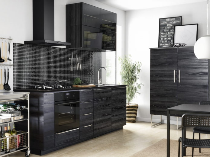 kitchen in natural veneer