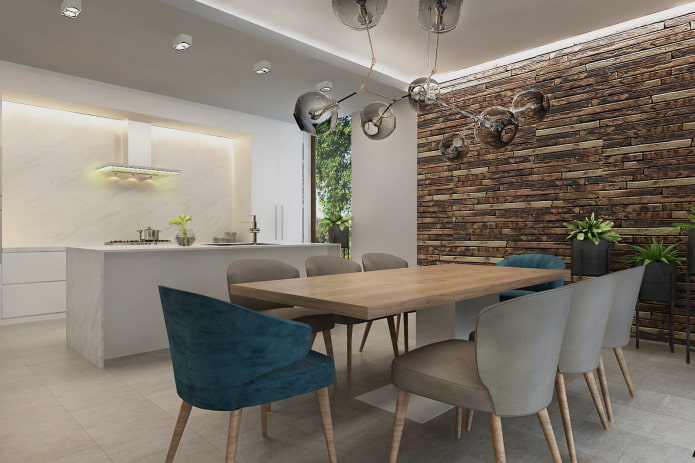 Accent wall made of wood