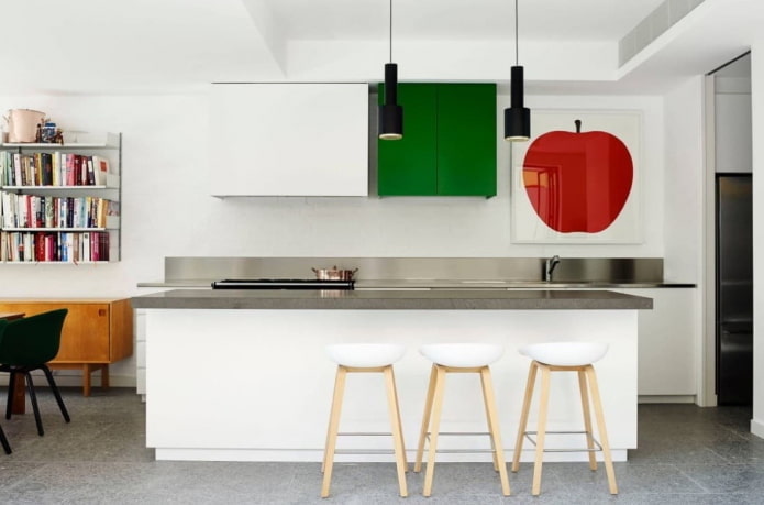 Kitchen with colorful decor