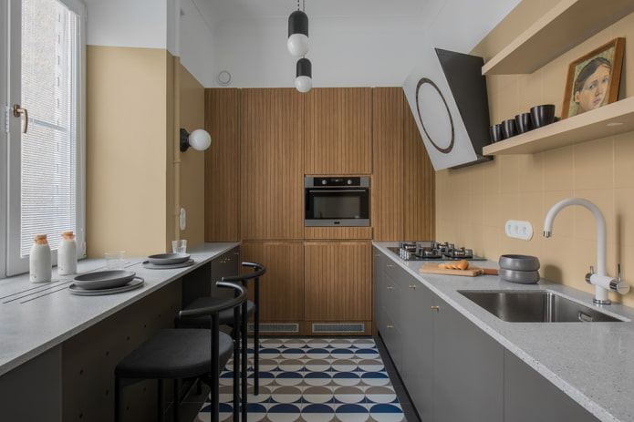 kitchen decoration in Art Nouveau style