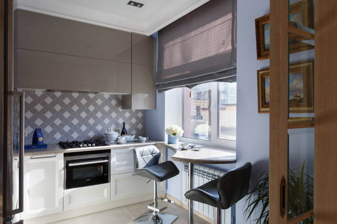 textiles in the interior of the kitchen in the modern style