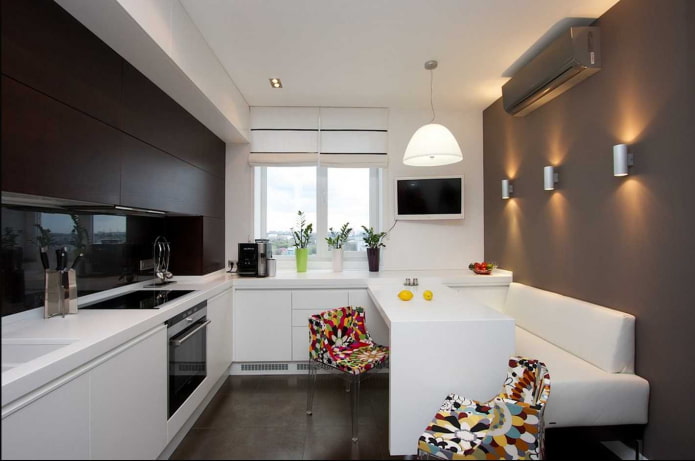 peninsula in the kitchen