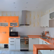 How to arrange a kitchen of 13 sq m?-5