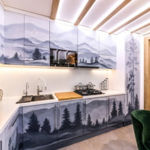 How to arrange a kitchen of 13 sq m?-4