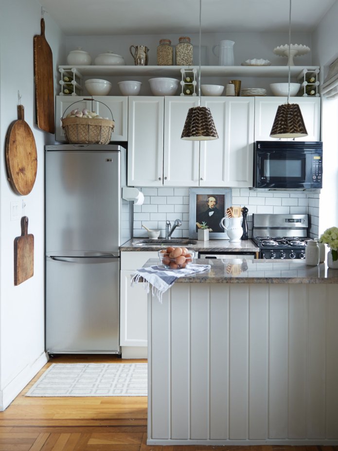 additional shelves in the kitchen