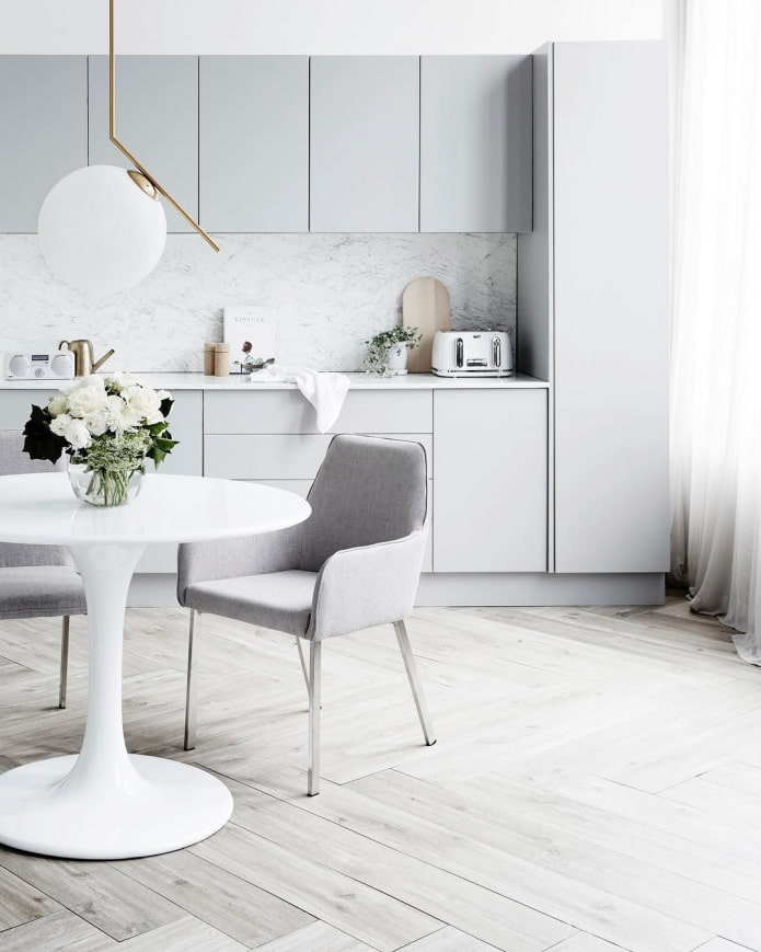 grey kitchen in a modern style