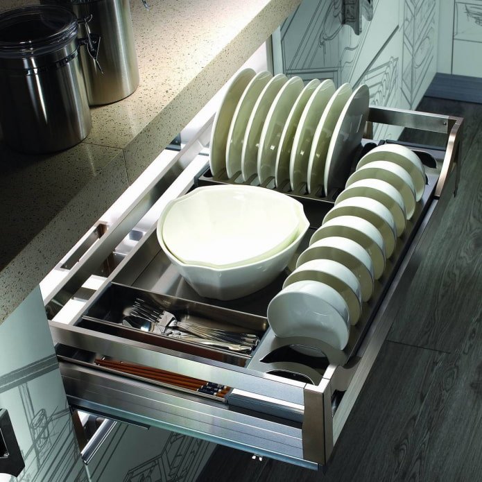 dish dryer in a drawer