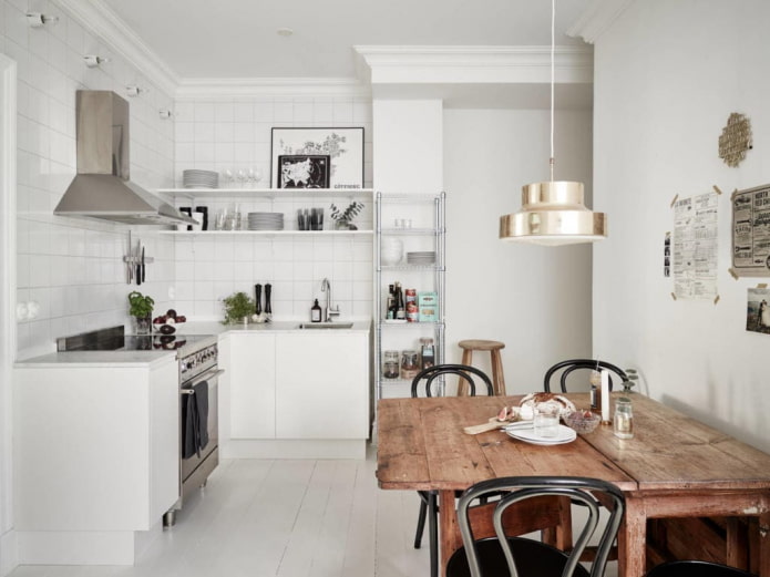 additional shelving unit in the kitchen