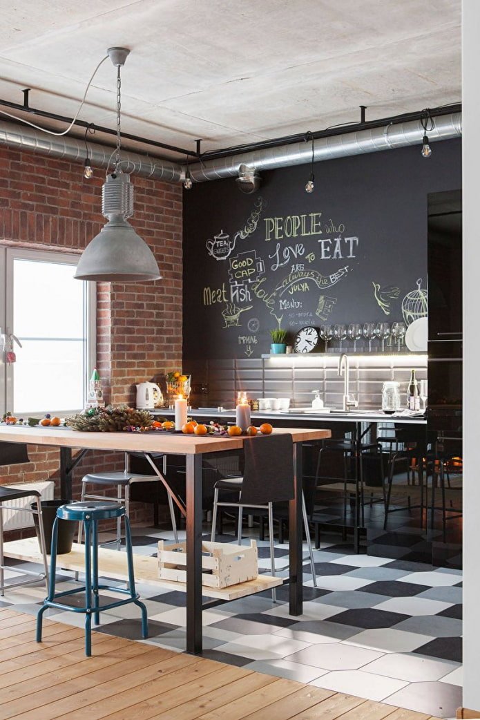 chalk painted wall