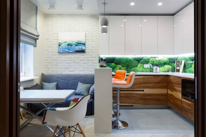 Kitchen with elements of eco-style