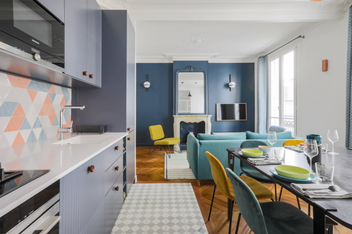 Rectangular living room