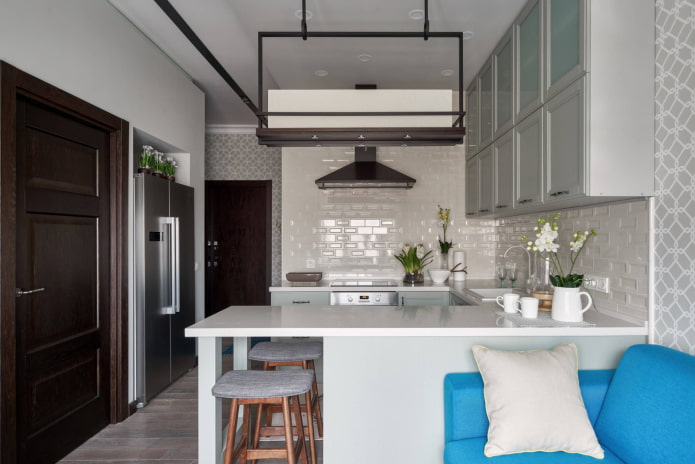 Cabinets to the ceiling