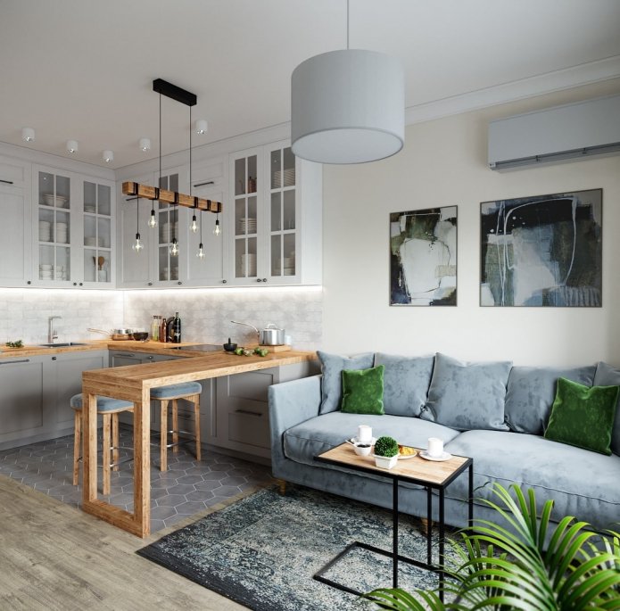 kitchen-living room