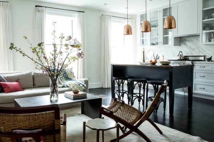 Living room with a coffee table