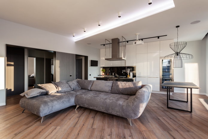 kitchen-living room interior design
