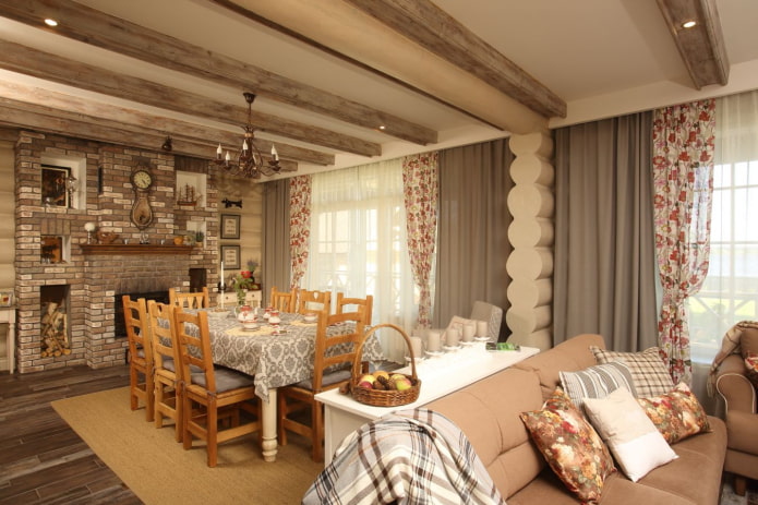 kitchen-living room interior design