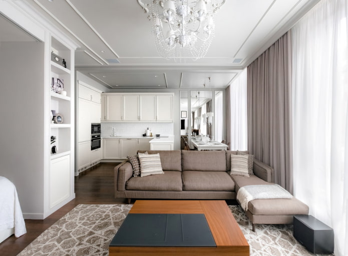 kitchen-living room interior design