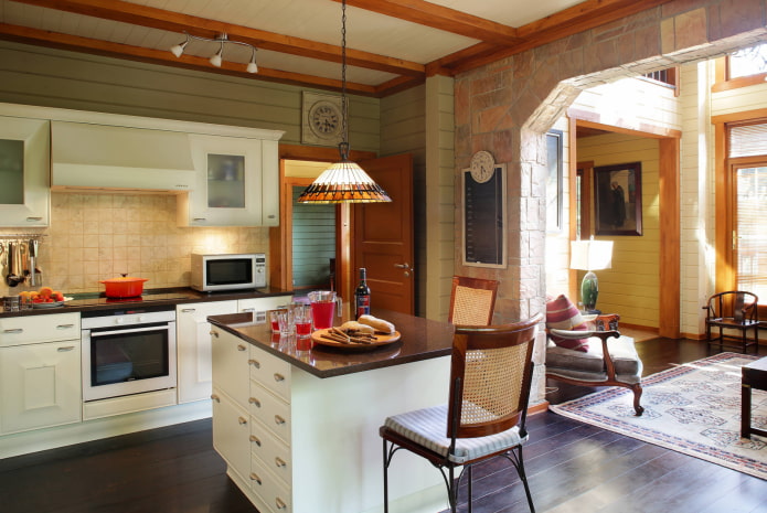 Light in the kitchen-living room