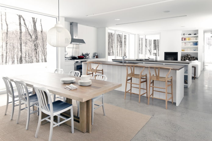 Scandinavian kitchen-living room