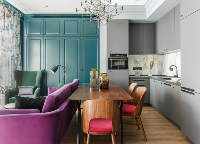 Small kitchen-living room