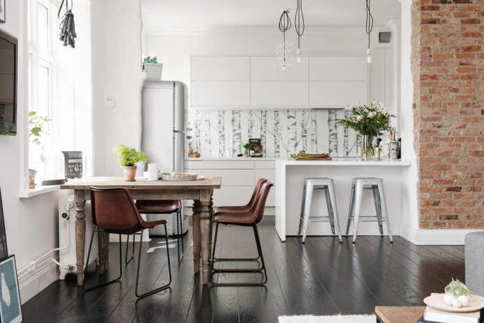 Scandi living room and kitchen