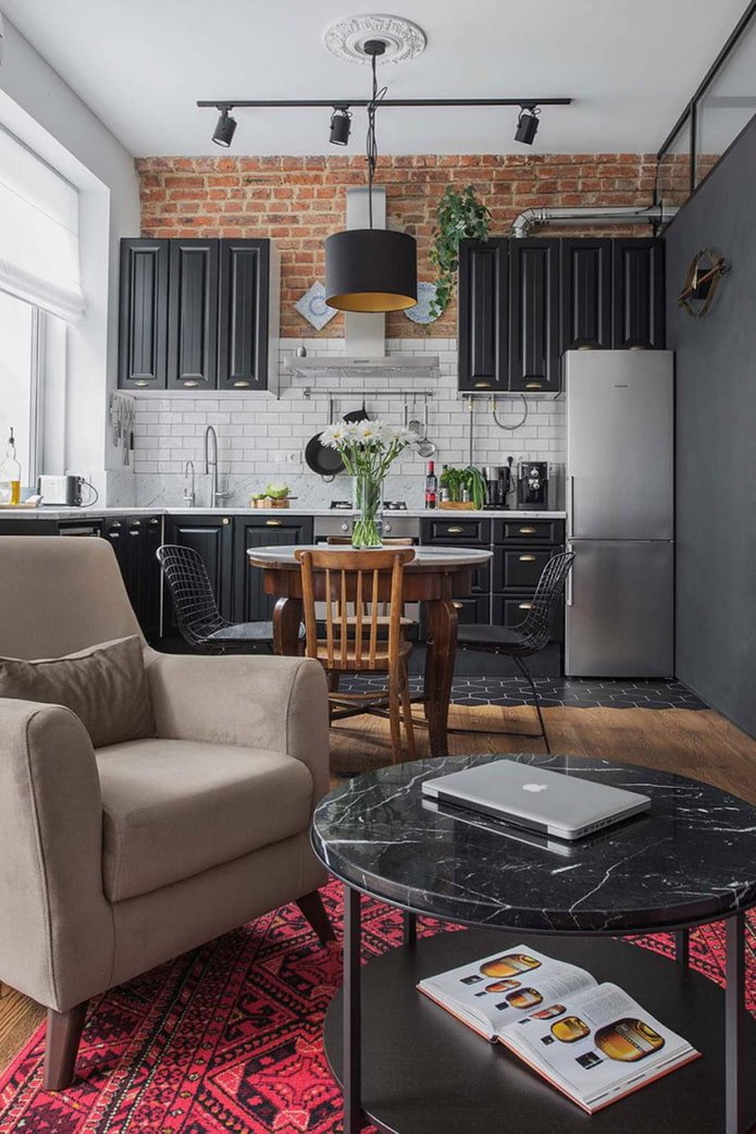 kitchen in loft style