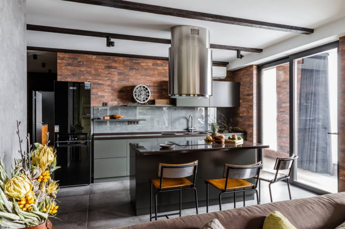 exit from the kitchen in a private house