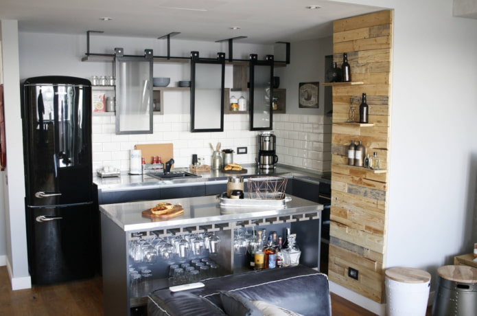 kitchen furniture in loft style