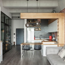 How to design a kitchen-living room in a loft style?-3