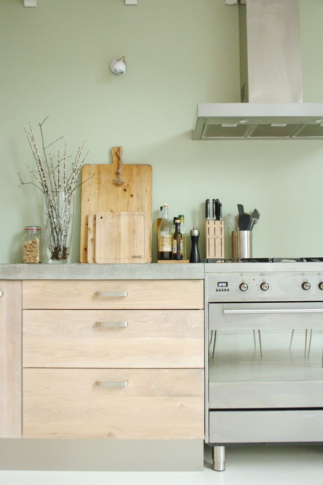 mint walls in the kitchen
