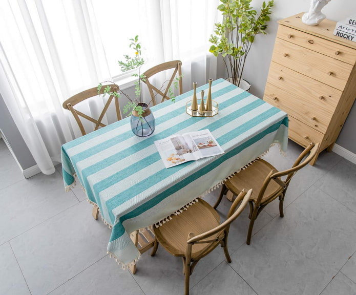 stylish mint tablecloth