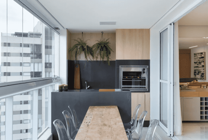 kitchen design on the loggia
